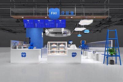 现代奶茶店3D模型下载